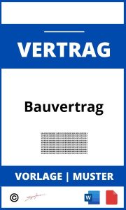 Bauvertrag PDF WORD