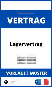 Lagervertrag WORD PDF