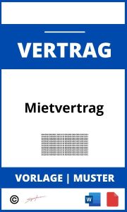 Mietvertrag PDF WORD